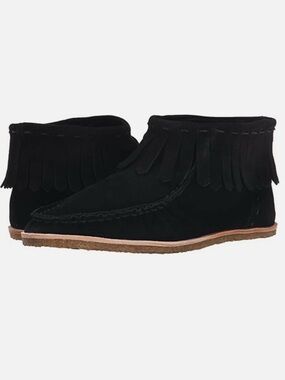 Splendid Benny Black Suede Fringe Chukka Boots
